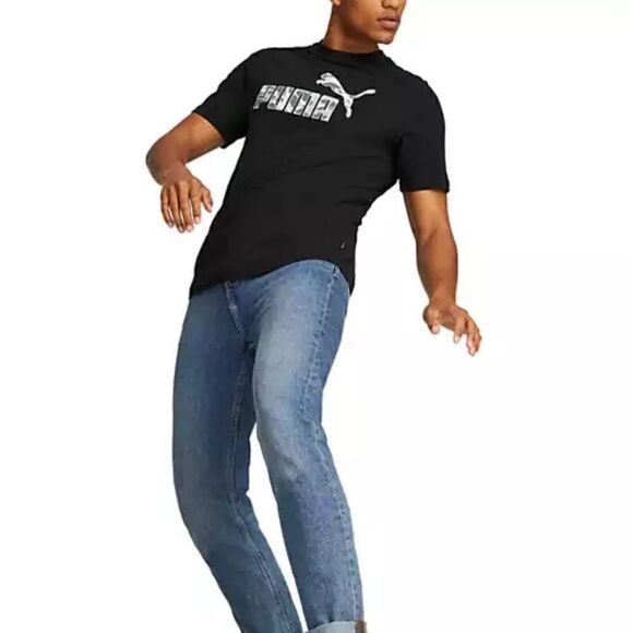 Puma Mens Grey Short Sleeve T Shirt Tee Size XL Casual Logo Graphic Crewneck - Picture 7 of 13